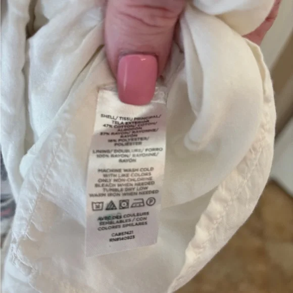 LOFT Floral White and Blue Daisy Maxi Dress Women’s Size 6 Cottagecore - Picture 8 of 12